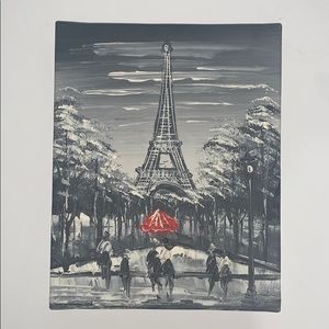 Eiffel tower art piece painting canvas wall art